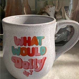 What Would Dolly Do? Ceramic Mug - White with Multicolor Text